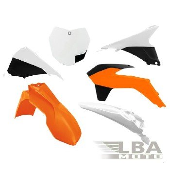 12 749 р. Комплект пластика R-Tech KTM SXSXF 125-450 13-15 (R-KITKTM-OEM-594) оранжбелыйчерный  r-kitktm-oem-594  с доставкой в г. Воронеж. Увеличить фотографию 1