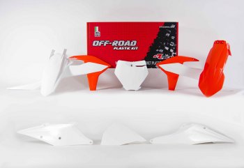 14 999 р. Комплект пластика R-Tech KTM SXSX-FXCXC-F 2019 (R-KITKTM-OEM-599) оранжевый-белый  r-kitktm-oem-599  с доставкой в г. Воронеж. Увеличить фотографию 1