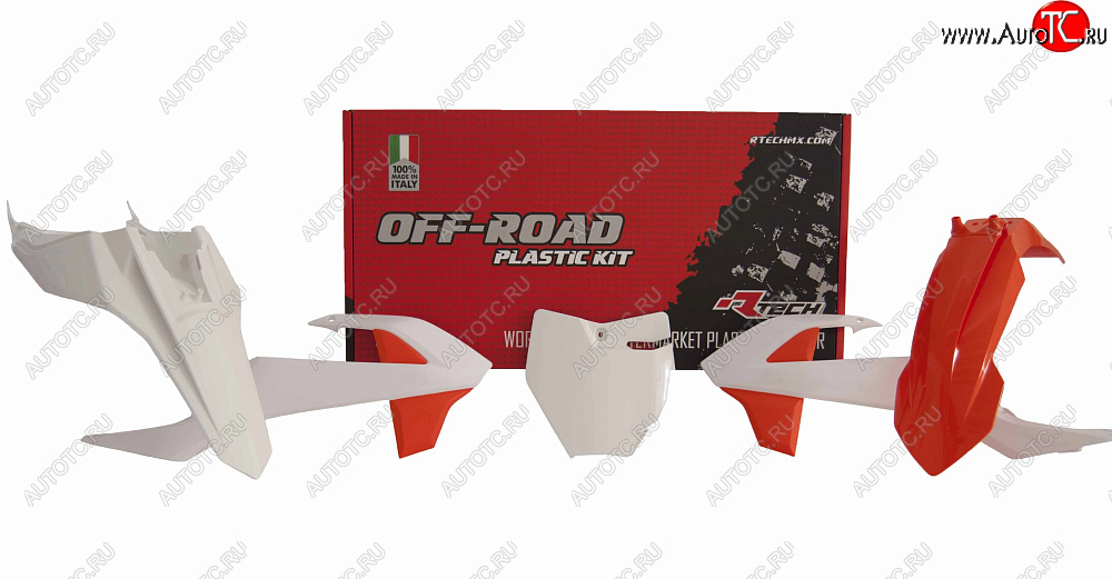 12 749 р. Комплект пластика R-Tech KTM SX65 16-20 (R-KITKTM-O19-500) оранжевыйбелый  r-kitktm-o19-500  с доставкой в г. Воронеж