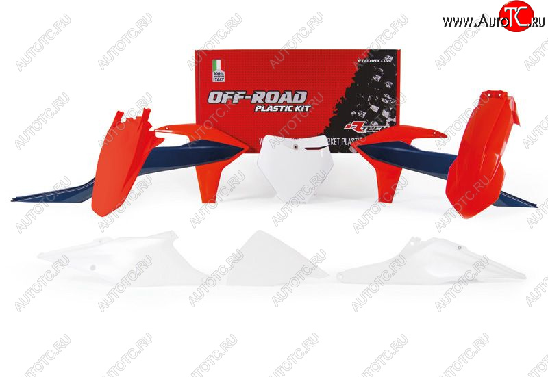 14 999 р. Комплект пластика R-Tech KTM SXSXF 19-22, XCXCF 19-22 (R-KITKTM-OEM-601) Бело-оранж-синий  r-kitktm-oem-601  с доставкой в г. Воронеж