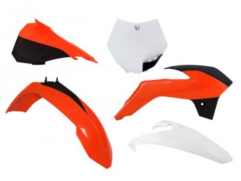 12 749 р. Комплект пластика R-Tech KTM SX85 13-17 (R-KITKTM-OEM-523) Бело-Черно-Оранжевый  r-kitktm-oem-523  с доставкой в г. Воронеж. Увеличить фотографию 1