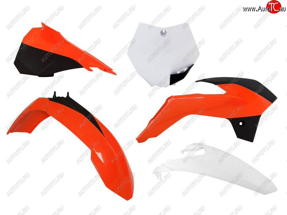 12 749 р. Комплект пластика R-Tech KTM SX85 13-17 (R-KITKTM-OEM-523) Бело-Черно-Оранжевый  r-kitktm-oem-523  с доставкой в г. Воронеж