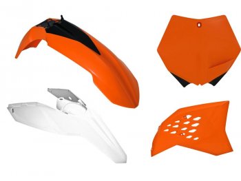12 749 р. Комплект пластика R-Tech KTM SXSXF 07-10, EXCEXCF 08-11 (R-KITKTM-O11-505) Оранжево-Белый  r-kitktm-o11-505  с доставкой в г. Воронеж. Увеличить фотографию 1