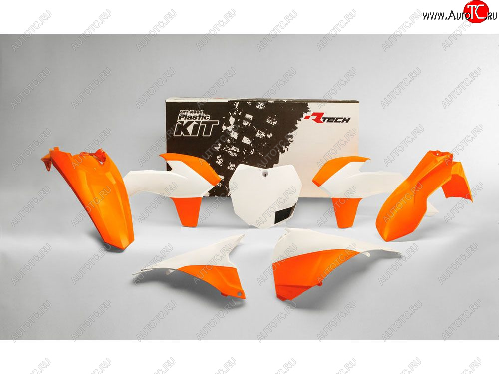 12 749 р. Комплект пластика R-Tech KTM SXSXF 125150250350450 13-15 (R-KITKTM-OEM-592) Бело-Оранжевый  r-kitktm-oem-592  с доставкой в г. Воронеж