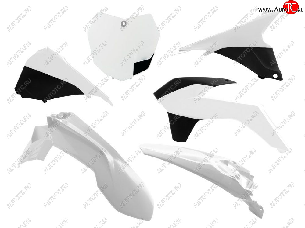 12 749 р. Комплект пластика R-Tech KTM SXSXF 125150250350450 13-15 (R-KITKTM-BN0-512) Бело-Черный  r-kitktm-bn0-512  с доставкой в г. Воронеж