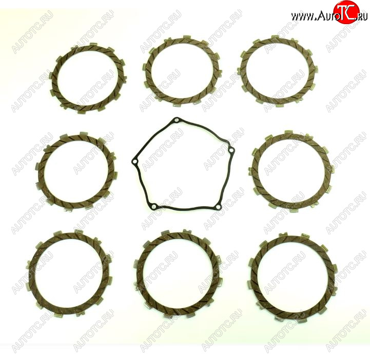 9 409 р. Компл. фрикц. дисков сцепл.+прокладка Athena Kawasaki KX250F 04-08, Suzuki RMZ250 04-06  p40230079  с доставкой в г. Воронеж