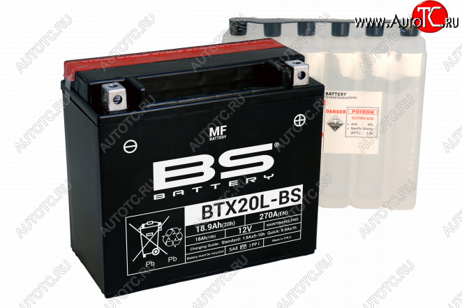 9 449 р. Аккумулятор BS-BATTERY BTX20L-BSYTX20L-BS  300610  с доставкой в г. Воронеж