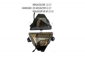 3 509 р. Поворотники Kawasaki ZX636 13-20, Ninja300R 13-18, ER-6F 12-20 Передние  пм-00019509  с доставкой в г. Воронеж. Увеличить фотографию 1