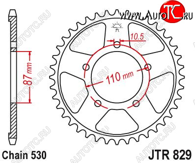 3 999 р. Звезда цепного привода JTR829 47  jtr829.47  с доставкой в г. Воронеж