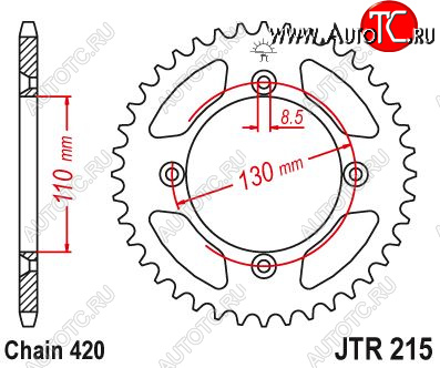 2 499 р. Звезда цепного привода JTR215 50  jtr215.50  с доставкой в г. Воронеж