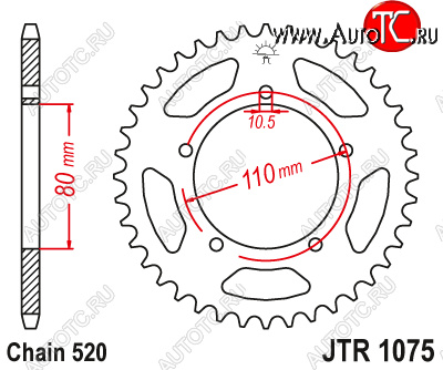 2 899 р. Звезда цепного привода JTR1075 36  jtr1075.36  с доставкой в г. Воронеж