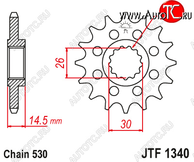 2 299 р. Звезда цепного привода JTF1340.18  jtf1340.18  с доставкой в г. Воронеж
