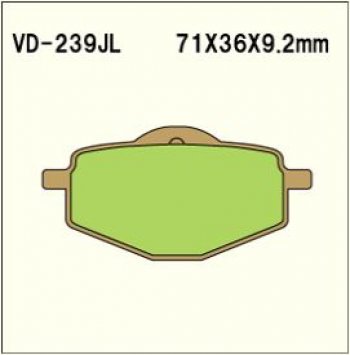 629 р. Тормозные колодки Vesrah VD 239JL	  пм-00005076  с доставкой в г. Воронеж. Увеличить фотографию 1