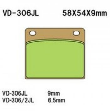 1 129 р. Тормозные колодки Vesrah VD-306 (DP203)  пм-00017422  с доставкой в г. Воронеж. Увеличить фотографию 1