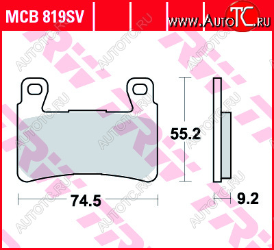 3 889 р. Тормозные колодки TRW MCB819SV  mcb819sv  с доставкой в г. Воронеж