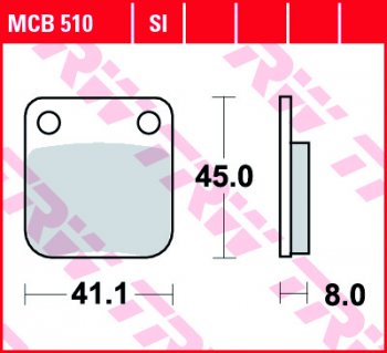 2 919 р. Тормозные колодки TRW MCB510SI  mcb510si  с доставкой в г. Воронеж. Увеличить фотографию 1