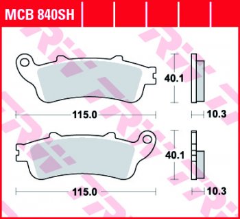 5 519 р. Тормозные колодки TRW MCB840SH  mcb840sh  с доставкой в г. Воронеж. Увеличить фотографию 1
