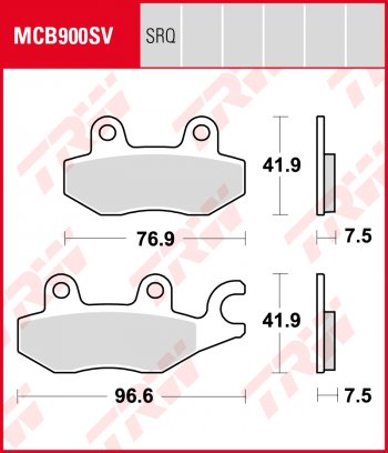3 889 р. Тормозные колодки TRW MCB900SV  mcb900sv  с доставкой в г. Воронеж. Увеличить фотографию 1