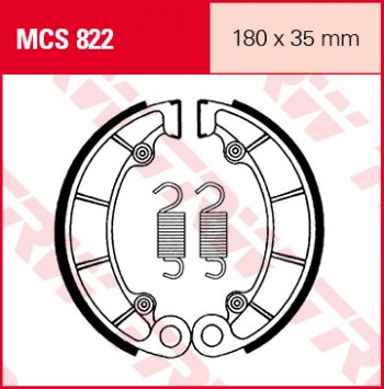 4 819 р. Тормозные колодки TRW MCS822  mcs822  с доставкой в г. Воронеж. Увеличить фотографию 1