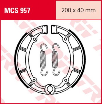 5 249 р. Тормозные колодки TRW MCS957  mcs957  с доставкой в г. Воронеж. Увеличить фотографию 1