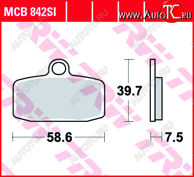 2 919 р. Тормозные колодки TRW MCB842SI  mcb842si  с доставкой в г. Воронеж