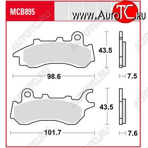3 309 р. Тормозные колодки TRW MCB895  mcb895  с доставкой в г. Воронеж