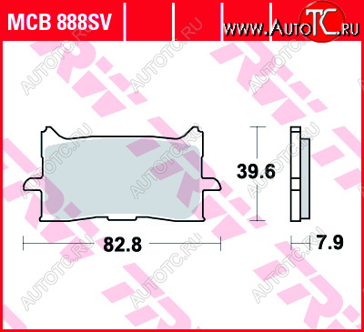 4 089 р. Тормозные колодки TRW MCB888SV  mcb888sv  с доставкой в г. Воронеж