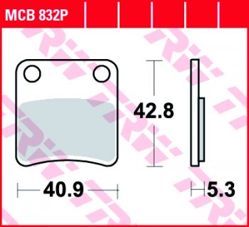 2 339 р. Тормозные колодки TRW MCB832P  mcb832p  с доставкой в г. Воронеж. Увеличить фотографию 1