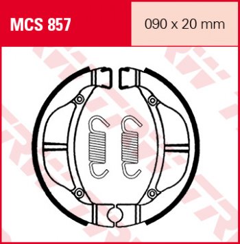 1 969 р. Тормозные колодки TRW MCS857  mcs857  с доставкой в г. Воронеж. Увеличить фотографию 1