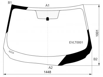 5 399 р. Стекло лобовое Evolute i-PRO 22- KMK EVLT0001  с доставкой в г. Воронеж. Увеличить фотографию 1
