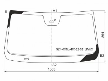 13 649 р. Стекло лобовое (Камера Датчик дождя) Geely Monjaro 22- XYG GLY-MONJARO-22-SZ LFW/X  с доставкой в г. Воронеж. Увеличить фотографию 1