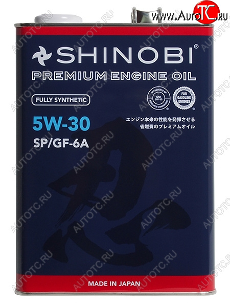 3 899 р. Масло моторное синтетическое SHINOBI SPGF-6A 5W-30 4L SHINOBI SH0008  с доставкой в г. Воронеж