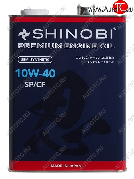 3 689 р. Масло моторное полусинтетическое SHINOBI SPCF 10W-40 4L SHINOBI SH0026  с доставкой в г. Воронеж