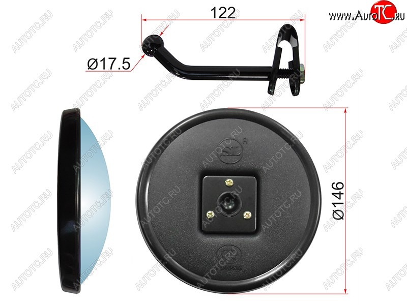 639 р. Зеркало нижнего вида круглое с креплением NISSAN ATLASS (146mm) SAT SL-1765, sl1765 SAT SL-1765  с доставкой в г. Воронеж