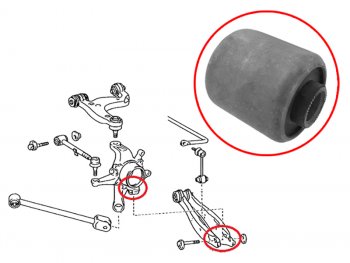 Сайлентблок Toyota Crown 99-08  Mark II (X110) 00-04  Lexus GS 97-04  IS 98-05  Toyota Altezza 9 SAT ST-42304-30070-U