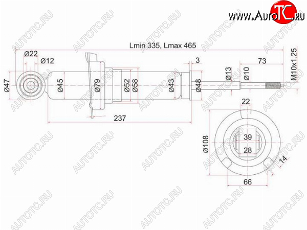 2 199 р. Стойка задняя LH-RH SAT  Honda Civic ( ES,  EP,  EU,  FN,  FD,  FK,FN,  FB,  FK2) (2000-2016) седан дорестайлинг, хэтчбэк 3 дв. дорестайлинг, хэтчбэк 5 дв. дорестайлинг,  хэтчбэк 5 дв. рестайлинг, седан рестайлинг, хэтчбэк 3 дв. рестайлинг, купе дорестайлинг, седан дорестайлинг, хэтчбэк 5 дв. дорестайлинг, купе рестайлинг, седан рестайлинг, хэтчбэк 5 дв. рестайлинг, седан, хэтчбэк 5 дв.  с доставкой в г. Воронеж