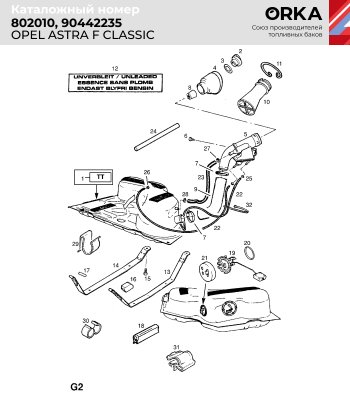 17 899 р. Топливный бак стальной (антикоррозия)  Opel Astra  F (1994-1998) седан рестайлинг, универсал рестайлинг  с доставкой в г. Воронеж. Увеличить фотографию 8