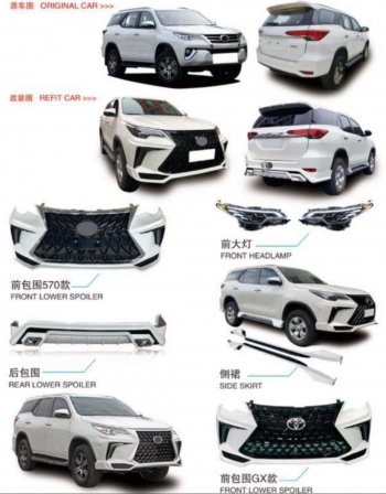 290 999 р. Обвес toyota fortuner 9587  4442222qqqqq  с доставкой в г. Воронеж. Увеличить фотографию 1