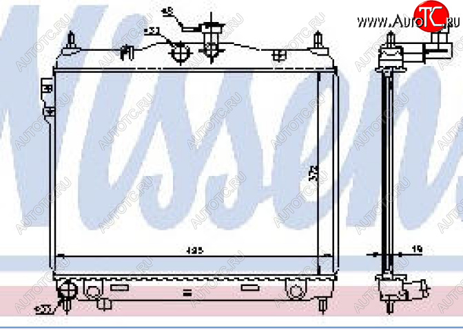 4 099 р. GETZ 02- {372 x 495 mm} РАДИАТОР ОХЛАЖДЕН (NISSENS) (NRF) (GERI) (см.каталог) BodyParts hngez02-910  с доставкой в г. Воронеж