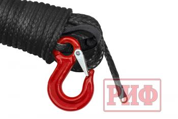 1 849 р. Трос для лебёдки синтетический РИФ 6 мм15 м черный (готовый)  rope6mm15mbl  с доставкой в г. Воронеж. Увеличить фотографию 2
