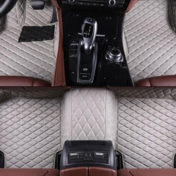Ковры в салон Кожа (экокожа) Автопилот Toyota Camry XV40 дорестайлинг (2006-2008) (серый)