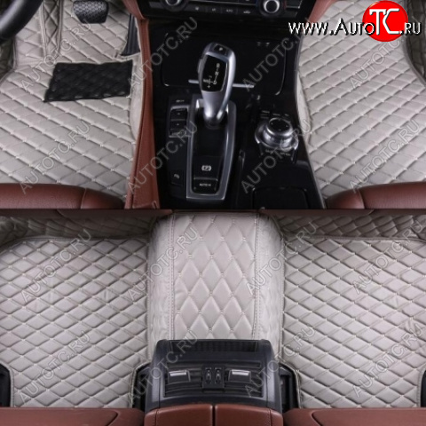 4 299 р. Ковры в салон Кожа (экокожа) Автопилот Toyota Camry XV40 дорестайлинг (2006-2008) (серый)  с доставкой в г. Воронеж