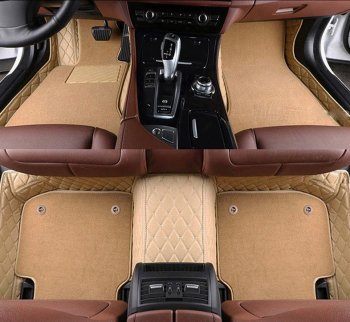 13 249 р. Ковры ( кожа+текстиль) Автопилот  Volvo XC90  L (2015-2025) дорестайлинг, рестайлинг (бежевый)  с доставкой в г. Воронеж. Увеличить фотографию 1