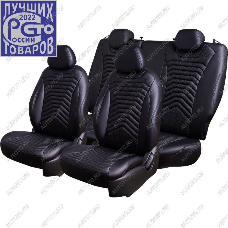 28 499 р. Комплект чехлов для сидений (РЗС 60/40 + подл., 3Г, экокожа) Lord Autofashion БАЙРОН ст ПРЕЗИДЕНТ  Chery Tiggo 7 Pro Max  T1E (2022-2025) дорестайлинг, рестайлинг (Черный, вставка черная, строчка черная)  с доставкой в г. Воронеж