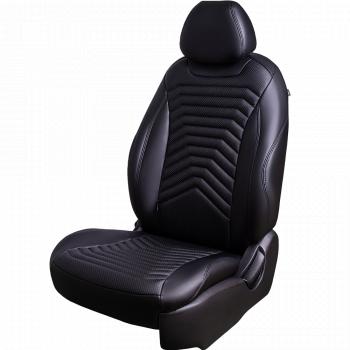 28 499 р. Комплект чехлов для сидений (РЗС 60/40 + подл., 3Г, экокожа) Lord Autofashion БАЙРОН ст ПРЕЗИДЕНТ  Chery Tiggo 7 Pro Max  T1E (2022-2025) дорестайлинг, рестайлинг (Черный, вставка черная, строчка черная)  с доставкой в г. Воронеж. Увеличить фотографию 5
