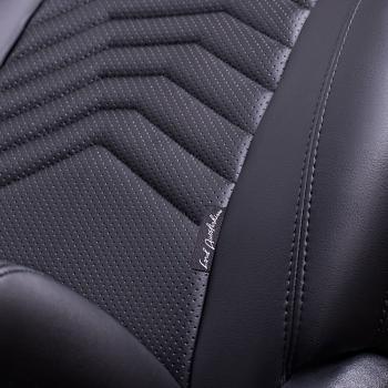 28 499 р. Комплект чехлов для сидений (РЗС 60/40 + подл., 3Г, экокожа) Lord Autofashion БАЙРОН ст ПРЕЗИДЕНТ  Chery Tiggo 7 Pro Max  T1E (2022-2025) дорестайлинг, рестайлинг (Черный, вставка черная, строчка черная)  с доставкой в г. Воронеж. Увеличить фотографию 9