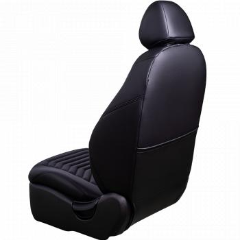 28 499 р. Комплект чехлов для сидений (РЗС 60/40 + подл., 3Г, экокожа) Lord Autofashion БАЙРОН ст ПРЕЗИДЕНТ  Chery Tiggo 7 Pro Max  T1E (2022-2025) дорестайлинг, рестайлинг (Черный, вставка черная, строчка черная)  с доставкой в г. Воронеж. Увеличить фотографию 2