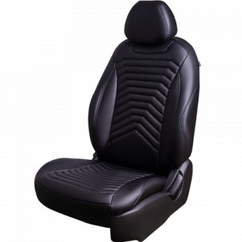 25 949 р. Комплект чехлов сидений ( Экокожа ИЛАНА+ОРЕГОН)   Chevrolet Aveo ( T200,  T250) (2002-2011) хэтчбек 5 дв, седан, седан рестайлинг, хэтчбек 5 дв рестайлинг (черный)  с доставкой в г. Воронеж. Увеличить фотографию 2