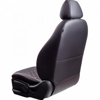 7 199 р. Комплект чехлов для сидений (РЗС 50/50 2П Илана+Орегон) ТУРИН Lord Autofashion  Great Wall Safe (2001-2010) (черный, вставка черная+красная, строчка красная)  с доставкой в г. Воронеж. Увеличить фотографию 7