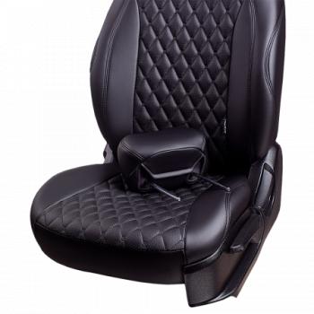 13 949 р. Комплект чехлов для сидений (ЦЗС 3Г Орегон) БАЙРОН ст БАЙРОН Lord Autofashion  Nissan Almera Classic  седан (2006-2013) B10 (черный, вставка черная, строчка черная)  с доставкой в г. Воронеж. Увеличить фотографию 3